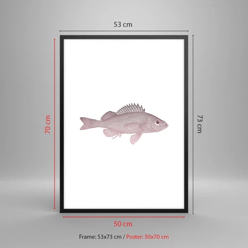 Poster în ramă neagră - Pește cu ochi mari - 50x70 cm