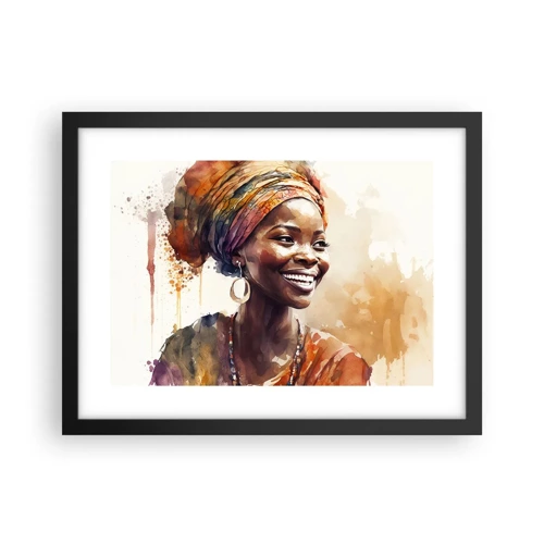 Poster în ramă neagră - Regina africană - 40x30 cm