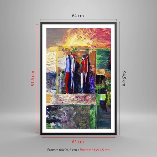 Poster în ramă neagră - Relații și emoții - 61x91 cm