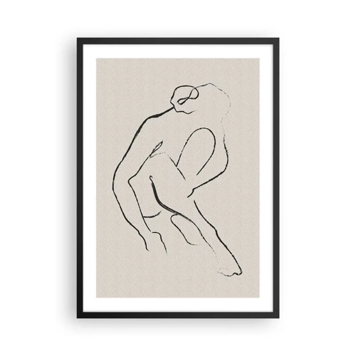 Poster în ramă neagră - Schiță intimă - 50x70 cm