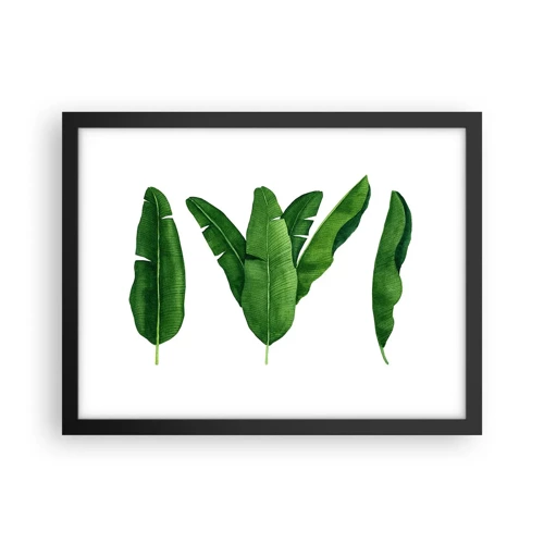 Poster în ramă neagră - Simetrie verde - 40x30 cm