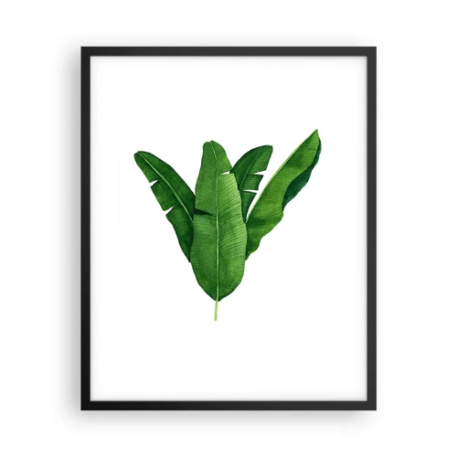 Poster în ramă neagră - Simetrie verde - 40x50 cm