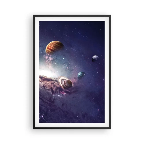 Poster în ramă neagră - Sistemul de dans solar - 61x91 cm