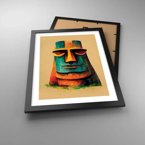 Poster în ramă neagră - Statuie, dar simpatică - 30x40 cm