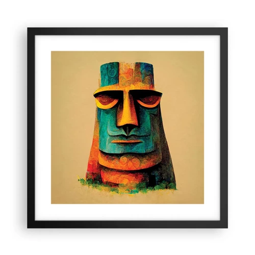 Poster în ramă neagră - Statuie, dar simpatică - 40x40 cm