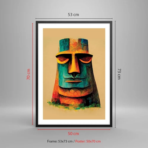 Poster în ramă neagră - Statuie, dar simpatică - 50x70 cm