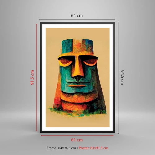 Poster în ramă neagră - Statuie, dar simpatică - 61x91 cm