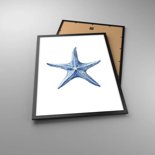Poster în ramă neagră - Steaua mării - 50x70 cm