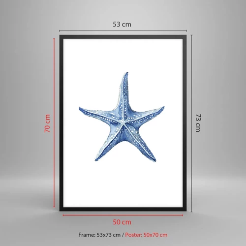 Poster în ramă neagră - Steaua mării - 50x70 cm