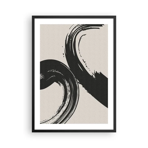 Poster în ramă neagră - Tare și circular - 50x70 cm