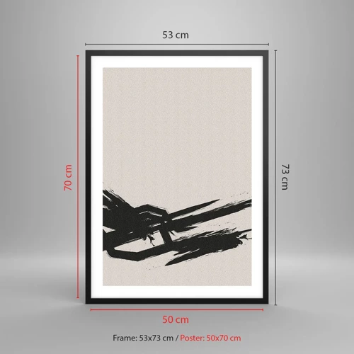 Poster în ramă neagră - Un impuls de neoprit - 50x70 cm