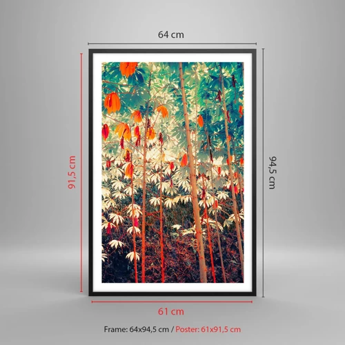 Poster în ramă neagră - Viața secretă a frunzelor - 61x91 cm