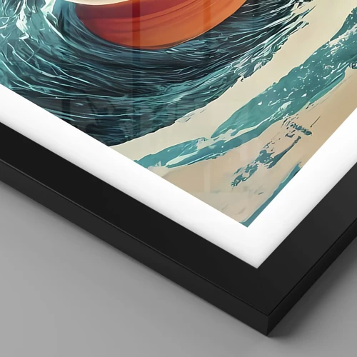 Poster în ramă neagră - Visul unui surfer - 50x70 cm