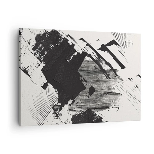 Tablou pe pânză Canvas - Abstracție - expresie de negru - 70x50 cm
