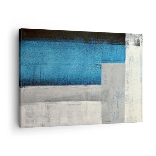 Tablou pe pânză Canvas - Compoziție poetică de gri și albastru - 70x50 cm