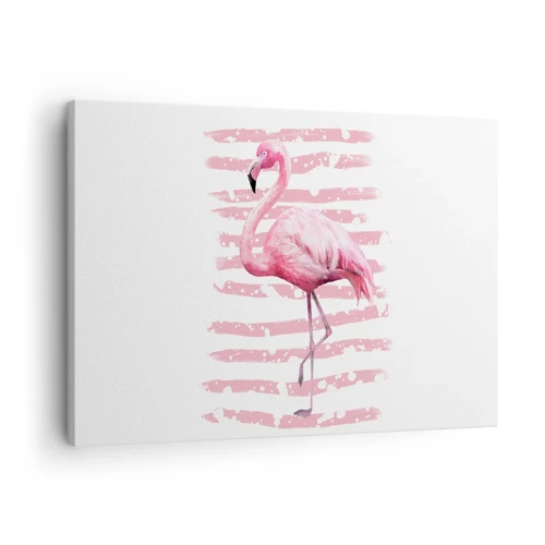 Tablou pe pânză Canvas - Cu demnitate, chiar dacă în roz - 70x50 cm