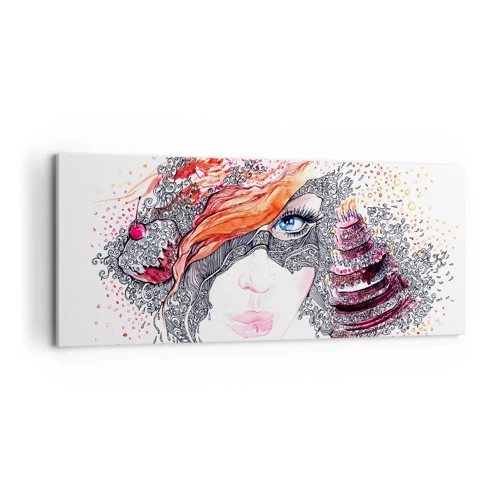 Tablou pe pânză Canvas - Cu ea fiecare zi e o sărbătoare - 100x40 cm