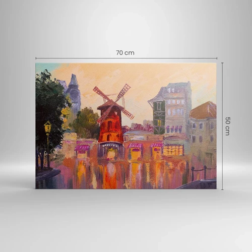 Tablou pe pânză Canvas - Icoane pariziene - Moulin Rouge - 70x50 cm