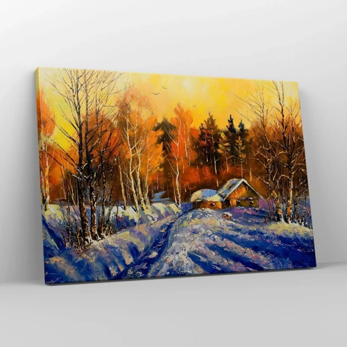Tablou pe pânză Canvas - Impresie de iarnă în soare - 70x50 cm