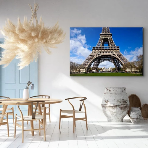 Tablou pe pânză Canvas - Întregul Paris la picioarele ei - 70x50 cm