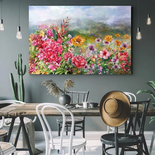 Tablou pe pânză Canvas - O grădină înnebunită - 70x50 cm