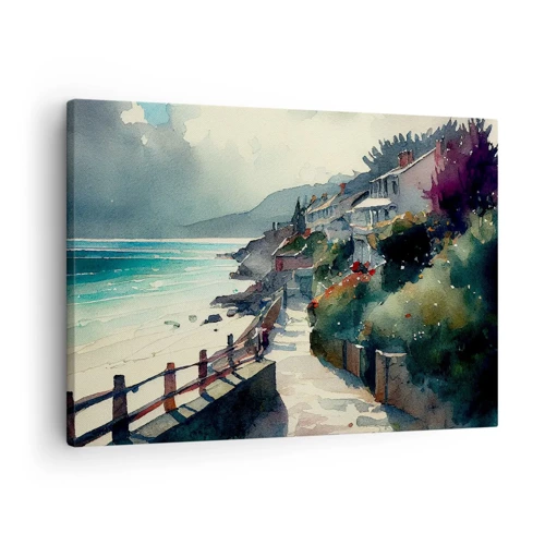 Tablou pe pânză Canvas - Orășel mediteraneean - 70x50 cm