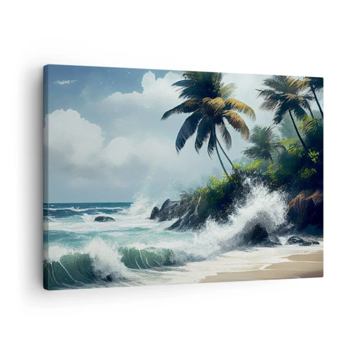 Tablou pe pânză Canvas - Pe un țărm tropical - 70x50 cm