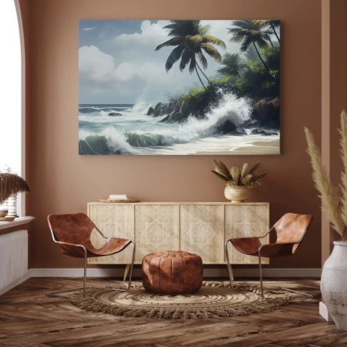 Tablou pe pânză Canvas - Pe un țărm tropical - 70x50 cm
