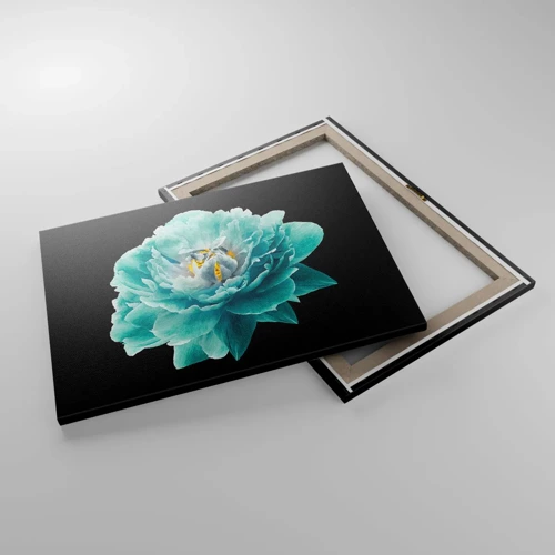 Tablou pe pânză Canvas - Petale albastre și aurii - 70x50 cm