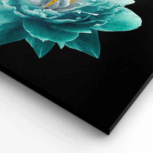 Tablou pe pânză Canvas - Petale albastre și aurii - 70x50 cm