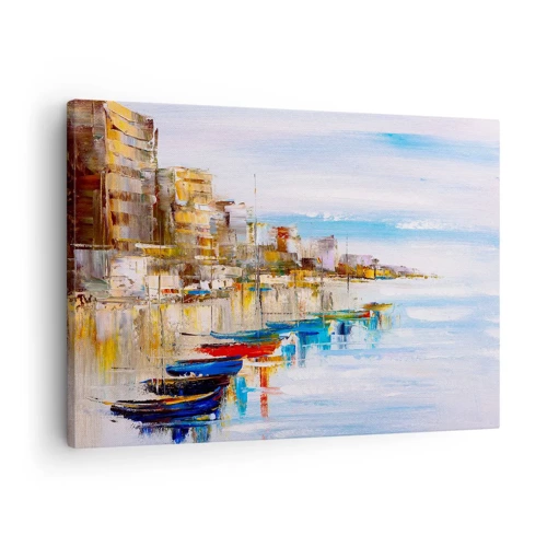 Tablou pe pânză Canvas - Port urban multicolor - 70x50 cm