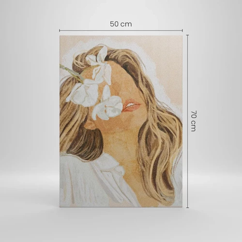 Tablou pe pânză Canvas - Printre flori în exaltare - 50x70 cm