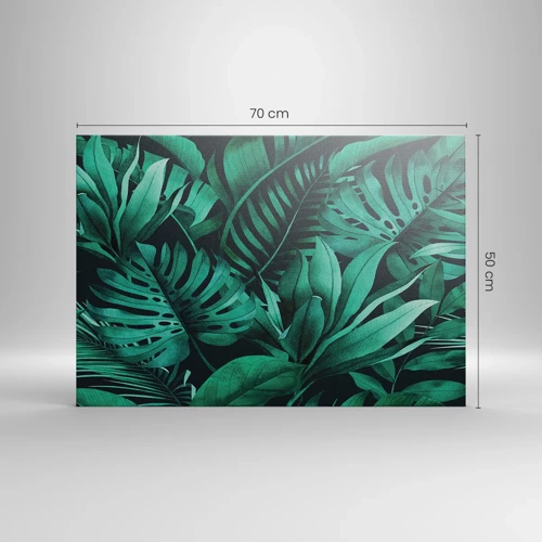 Tablou pe pânză Canvas - Profunzimea verdelui tropical - 70x50 cm