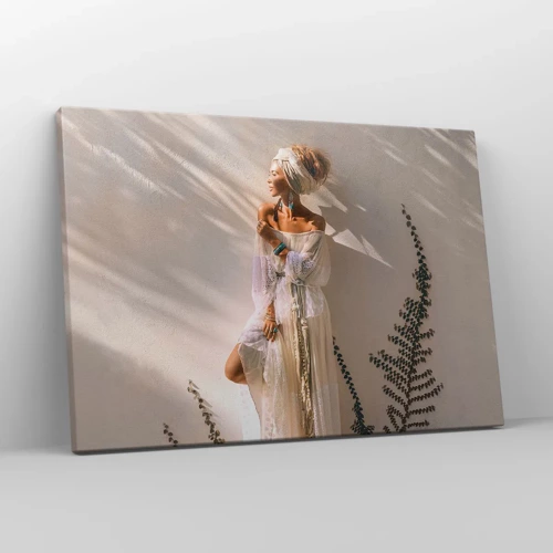 Tablou pe pânză Canvas - Soarele și fata - 70x50 cm