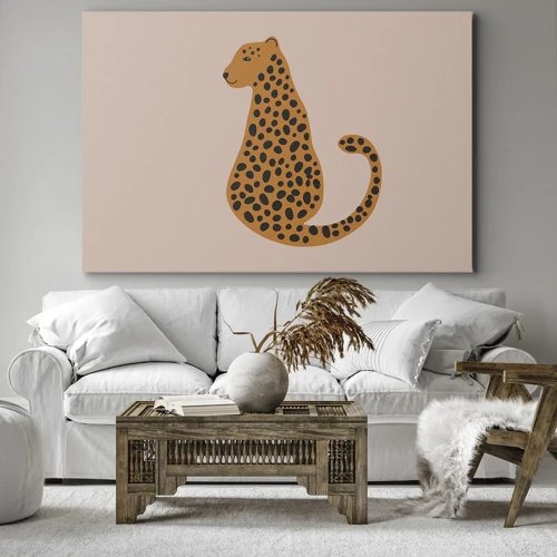 Tablou pe pânză - Modelul leopard este tot timpul la modă - 70x50 cm