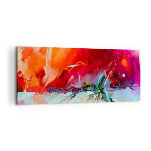 Tablou pe pânză - O explozie de lumini și culori - 100x40 cm