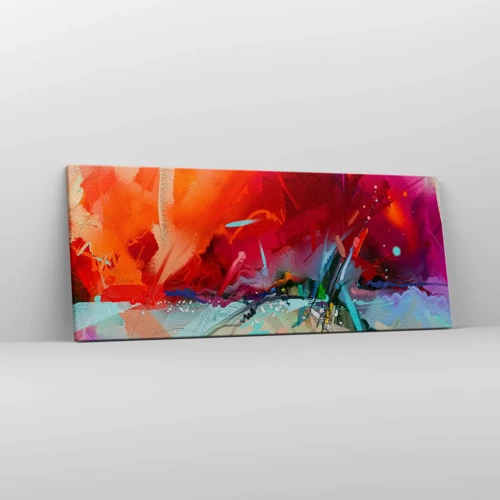 Tablou pe pânză - O explozie de lumini și culori - 100x40 cm