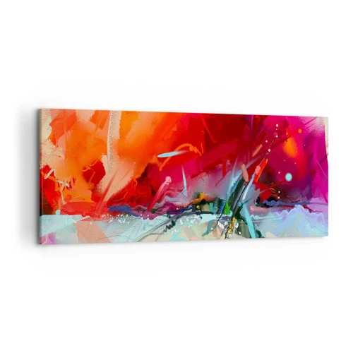 Tablou pe pânză - O explozie de lumini și culori - 120x50 cm