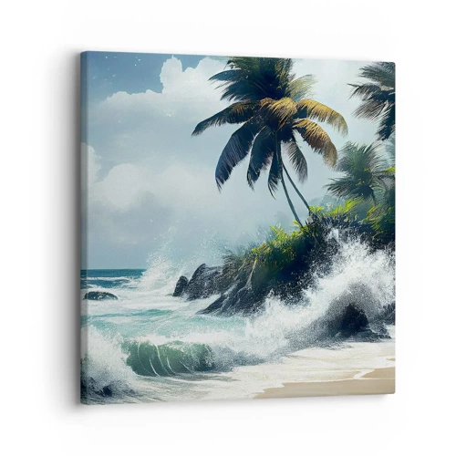 Tablou pe pânză - Pe un țărm tropical - 30x30 cm