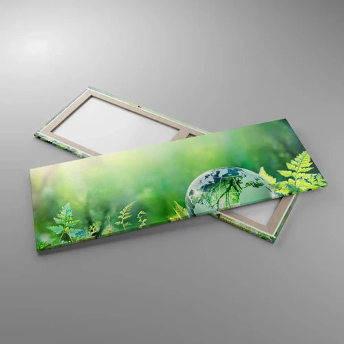 Tablou pe pânză - Planeta verde - 140x50 cm