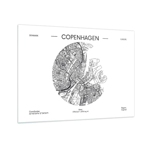 Tablou pe sticlă - Anatomia Copenhagăi - 70x50 cm