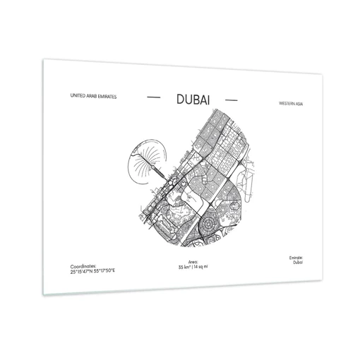 Tablou pe sticlă - Anatomia Dubaiului - 70x50 cm