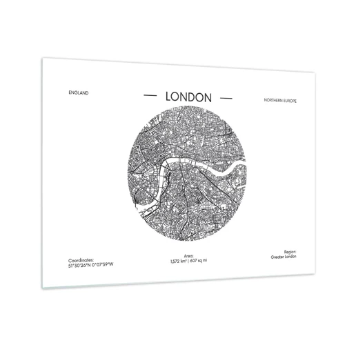 Tablou pe sticlă - Anatomia Londrei - 70x50 cm