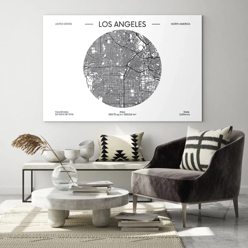 Tablou pe sticlă - Anatomia Los Angeles - 70x50 cm