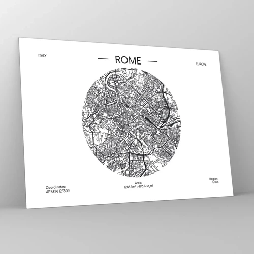 Tablou pe sticlă - Anatomia Romei - 70x50 cm