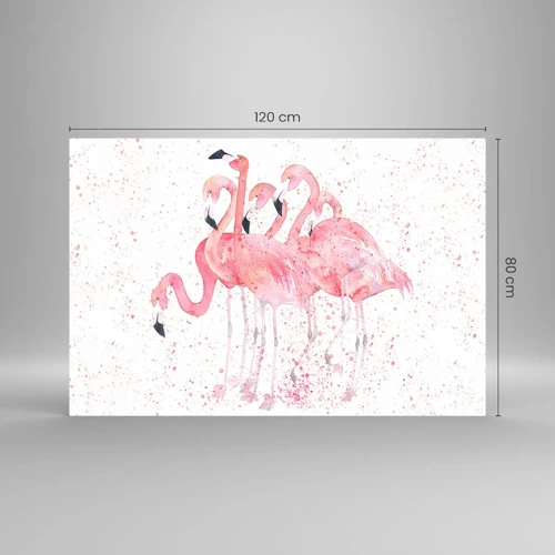 Tablou pe sticlă - Ansamblul roz - 120x80 cm
