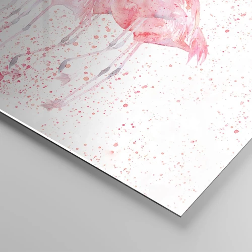 Tablou pe sticlă - Ansamblul roz - 70x70 cm