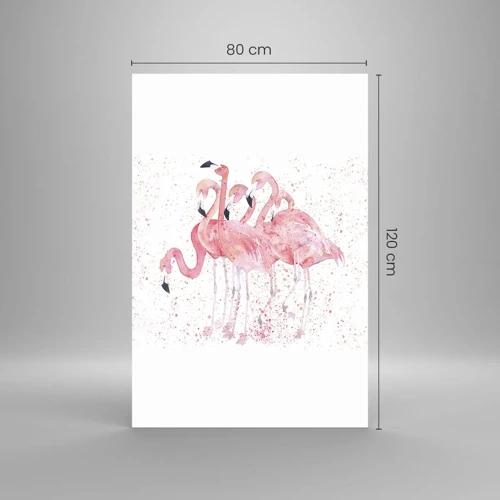 Tablou pe sticlă - Ansamblul roz - 80x120 cm