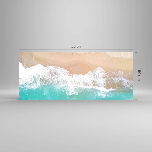 Tablou pe sticlă - Atingere mângâietoare - 120x50 cm