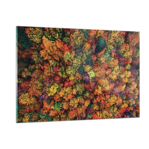 Tablou pe sticlă - Buchet de copaci de toamnă - 120x80 cm